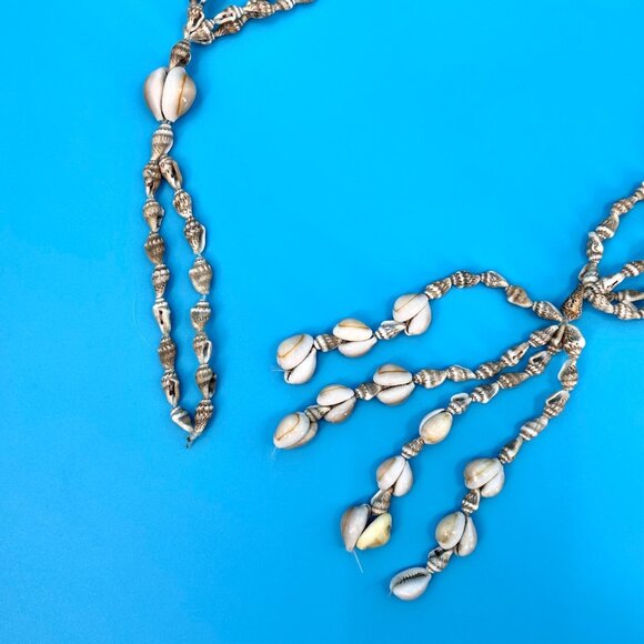 VINTAGE BOHO SEASHELL BEADED HANGING PLANTER (POT NOT INCLUDED) - Picture 5 of 5